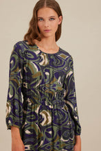 Load image into Gallery viewer, WHALE DRESS MIDI PRINT LONG SLEEVES
