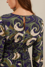 Load image into Gallery viewer, WHALE DRESS MIDI PRINT LONG SLEEVES
